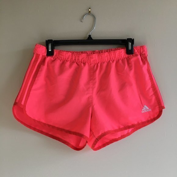 ADIDAS CLIMALITE SHORTS ATHLETIC‎ SIZE S CORAL - Picture 1 of 5